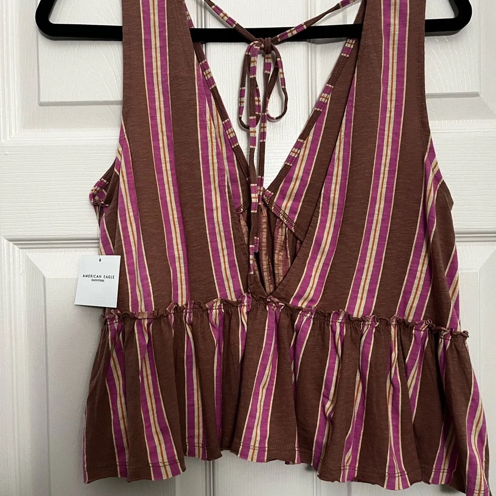 American Eagle Outfitters Ruffled Tank Top - Picture 2 of 3